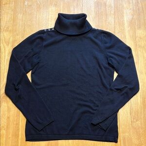 The Limited Black Cowl Turtleneck Sweater